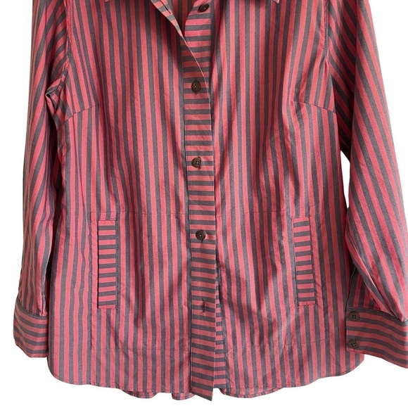 CAbi Striped Regatta Shacket, Size M - Picture 3 of 9